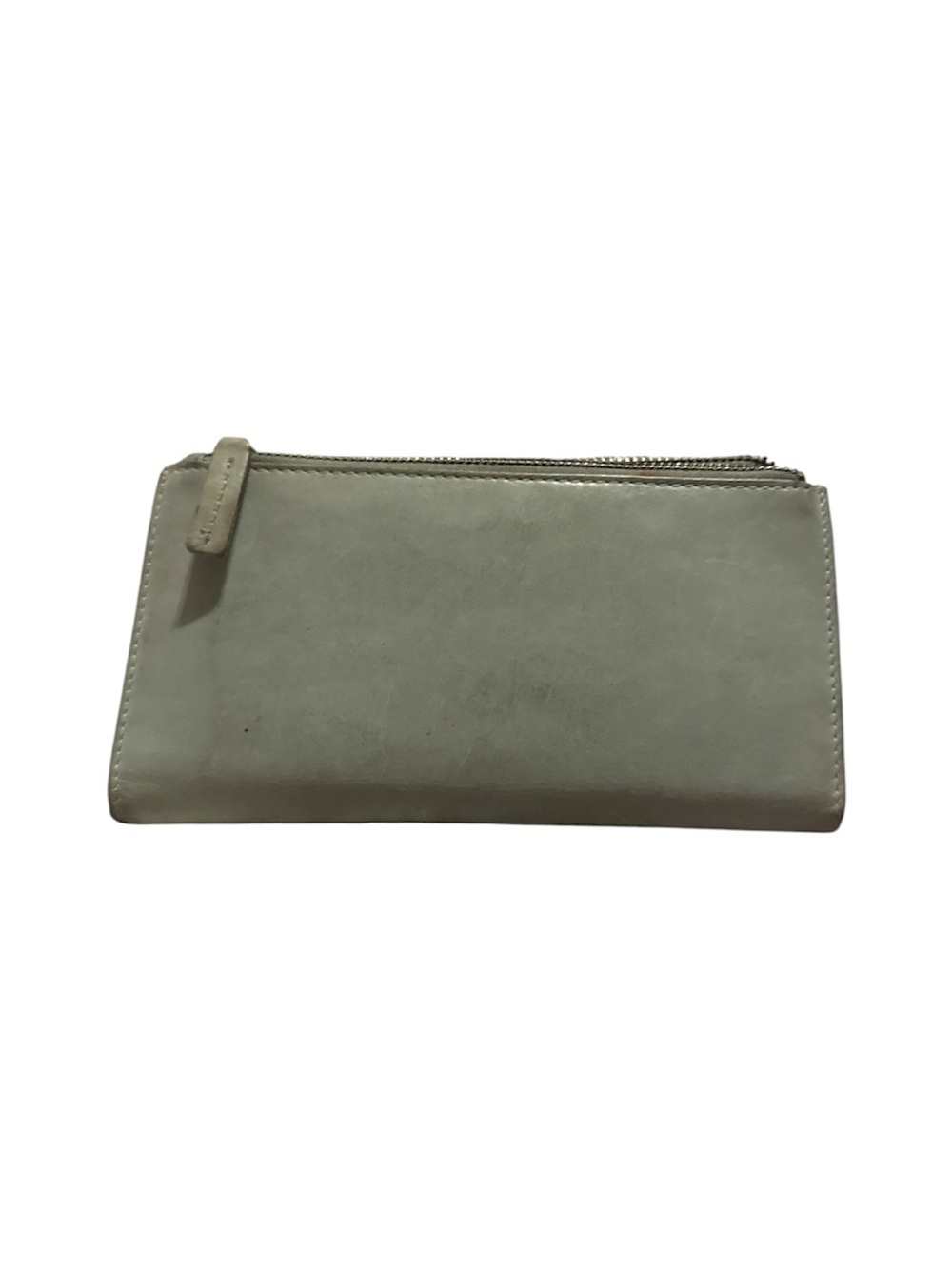 Bi-Fold Light pistachio Leather Double Zip m  Wallet